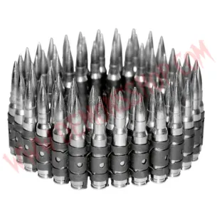 Cinturon de Balas con punta Plateado