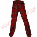Pantalon Punk Zip Tartan Rojo