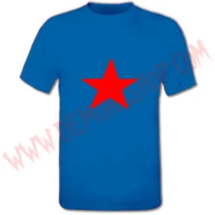 Camiseta MC Estrella Roja (Azul)