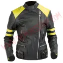 Chaqueta Mujer Old School de Cuero Amarilla
