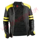 Chaqueta Mujer Old School de Cuero Amarilla