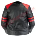Chaqueta Mujer Old School de Cuero Roja