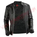 Chaqueta Mujer Old School de Cuero Negra