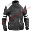 Chaqueta Mujer Old School de Cuero Blanca