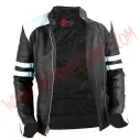 Chaqueta Mujer Old School de Cuero Blanca