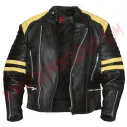 Chaqueta Old School de Cuero Amarilla