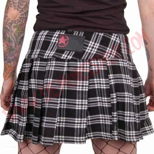Minifalda Tartan White 2 Strap