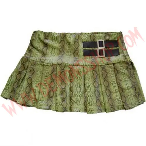 Minifalda Fake Snake with 2 Buckles