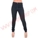 Pantalon Elastico Pitillo Vaquero Tiro Alto