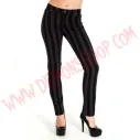 Pantalon Elastico Pitillo Rayas Gruesas Gris