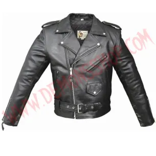 Chaqueta de Cuero Cruzada