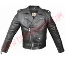 Chaqueta de Cuero Cruzada