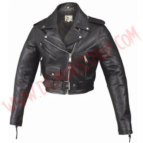 Chaqueta Mujer de Cuero Cruzada Torera