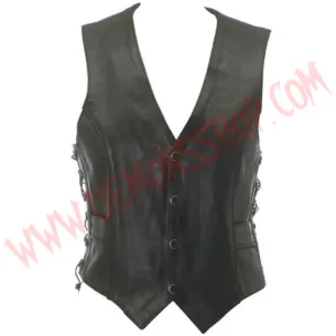 Chaleco Mujer de Cuero Trenzado