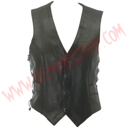 Chaleco Mujer de Cuero Trenzado