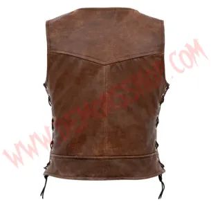 Chaleco Mujer de Cuero Cooper Marron 2
