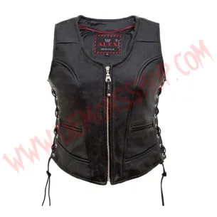 Chaleco Mujer de Cuero Cooper Negro