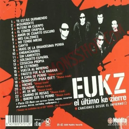 CD El Ultimo Ke Zierre - Canciones desde el infierno