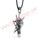 Colgante Dragon Star Rhinestone Blanca