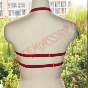 Sujetador Arnes Pentagrama Grande Rojo 2