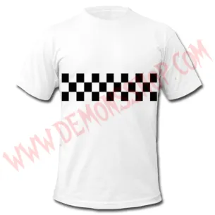 Camiseta MC SKA Damero (Blanca)