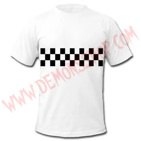 Camiseta MC SKA Damero (Blanca)