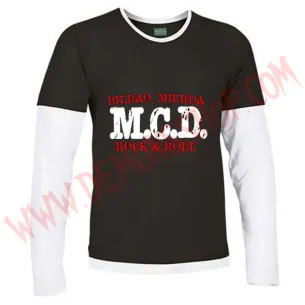 Camiseta ML MCD (Negro manga Blanca)