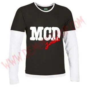 Camiseta ML MCD (Negro manga Blanca)