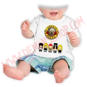 Camiseta Bebe Blanca MC Guns N Roses