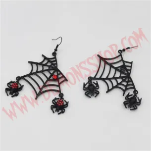 Pendientes Red Web Spider