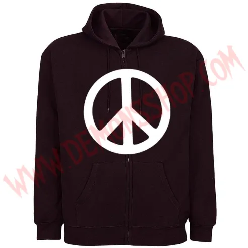 Sudadera Cremallera Simbolo Paz