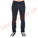 Pantalon Elastico Pitillo Stonewash Azul