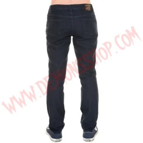 Pantalon Elastico Pitillo Stonewash Azul