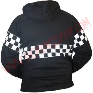 Sudadera Cremallera SKA Damero Negra 2