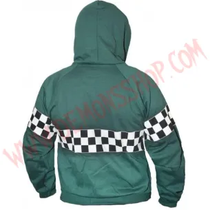 Sudadera Cremallera SKA Damero Verde 2