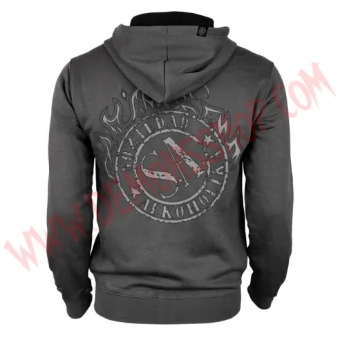 Sudadera Cremallera Soziedad Alkoholika (Gris)