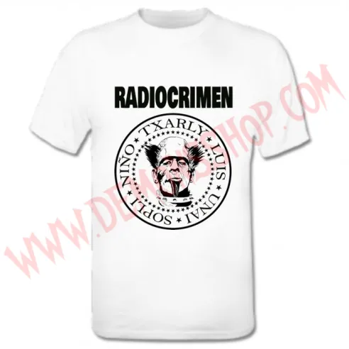 Camiseta MC Radiocrimen (Blanca) - Camisetas Punk - Radiocrimen