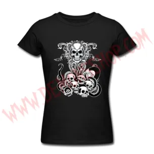 Camiseta Chica MC Calaveras Demons Records