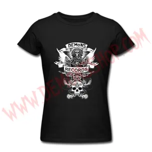 Camiseta Chica MC Alas Demons Records