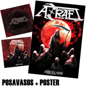 Pack CD + K7 + Vinilo LP Azrael - Aquelarre (AMARILLO) 2