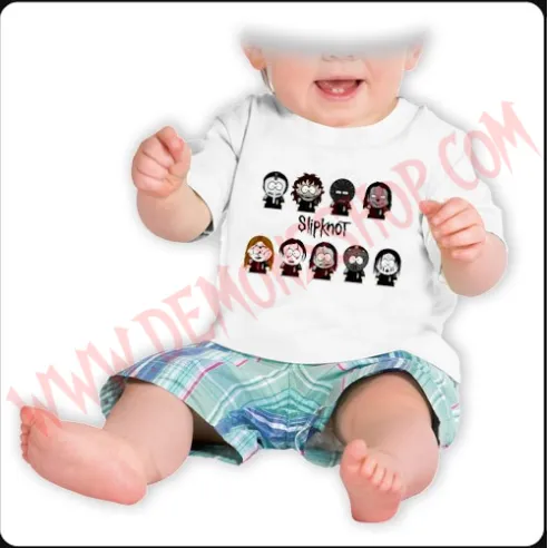 Camiseta Bebe Blanca MC Slipknot