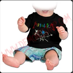 Camiseta Bebe Negra MC Metallica