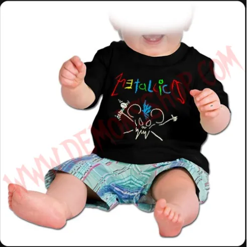 Camiseta Bebe Negra MC Metallica