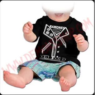 Camiseta Bebe Negra MC Ramones