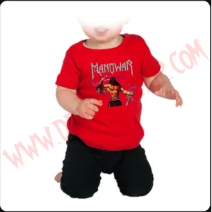 Camiseta Bebe Roja MC Manowar